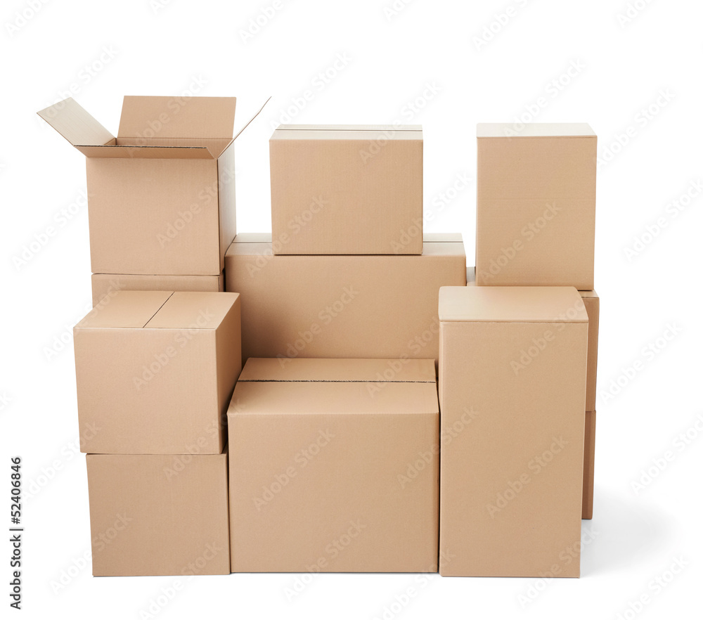 cardboard box package moving transportation delivery stack cardboard box package moving transportation delivery stack
