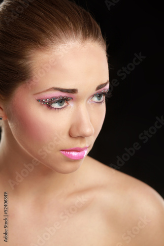 Woman with exotic style makeup