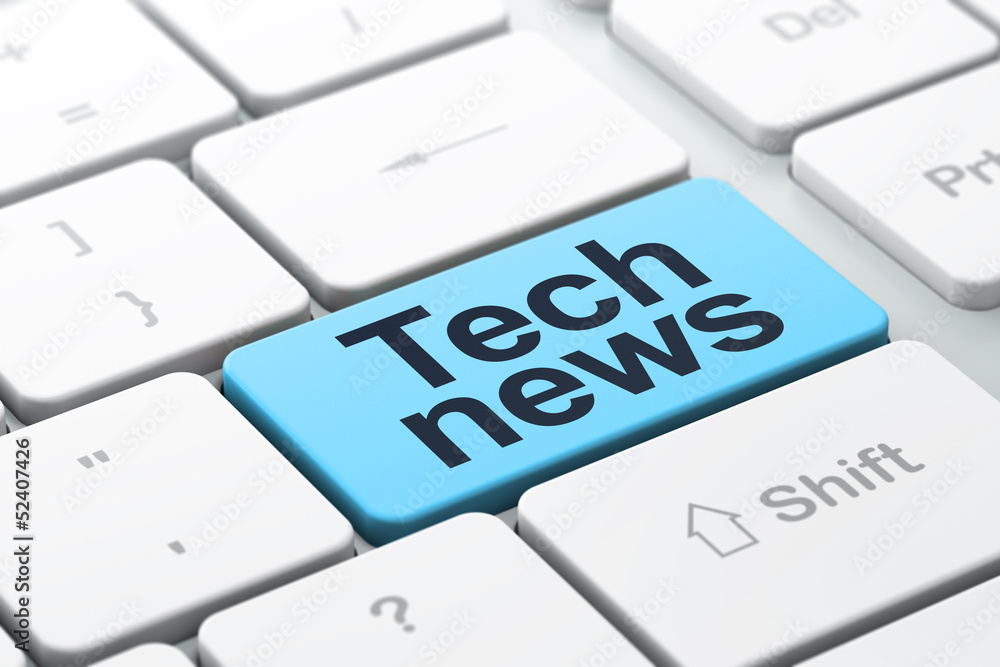 News concept: Tech News on computer keyboard background News concept: Tech News on computer keyboard background