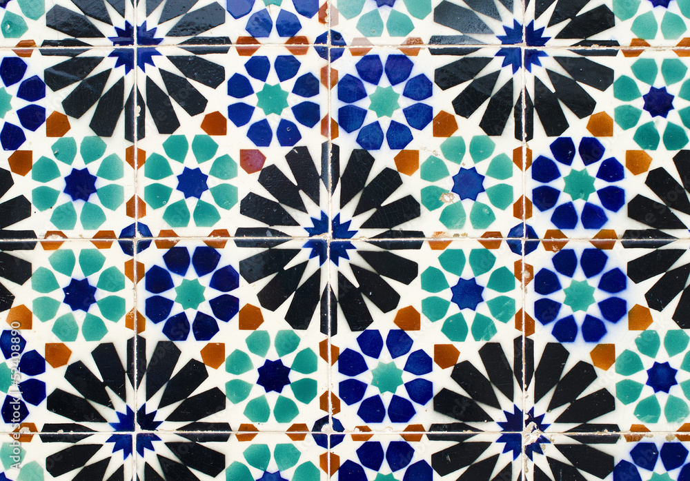 Traditional Portuguese glazed tiles