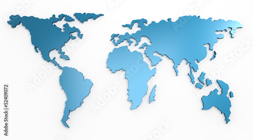 social network 3d on world map