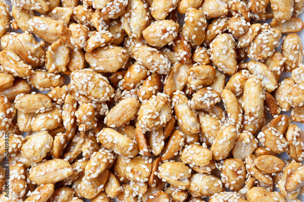 Sweet peanuts with sesame Sweet peanuts with sesame