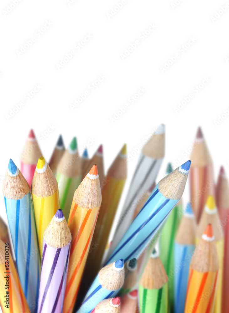 Fototapeta premium Color pencils isolated on white background