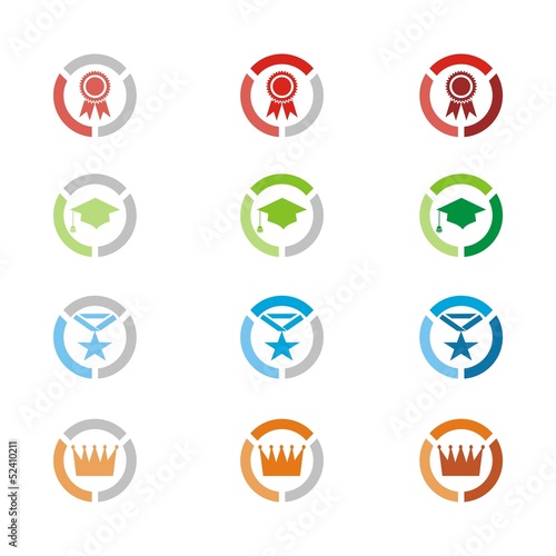 level icons, level badges