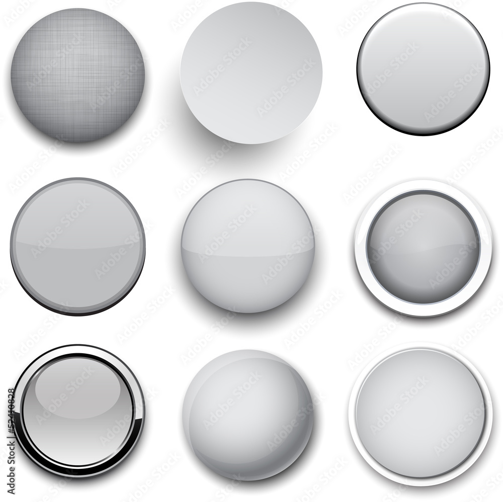 Round grey icons.
