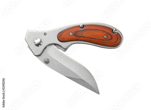 folding pocket knife with CLIPPING PATH