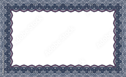 Obraz na płótnie Border Lace Fabric frame isolate w salonie