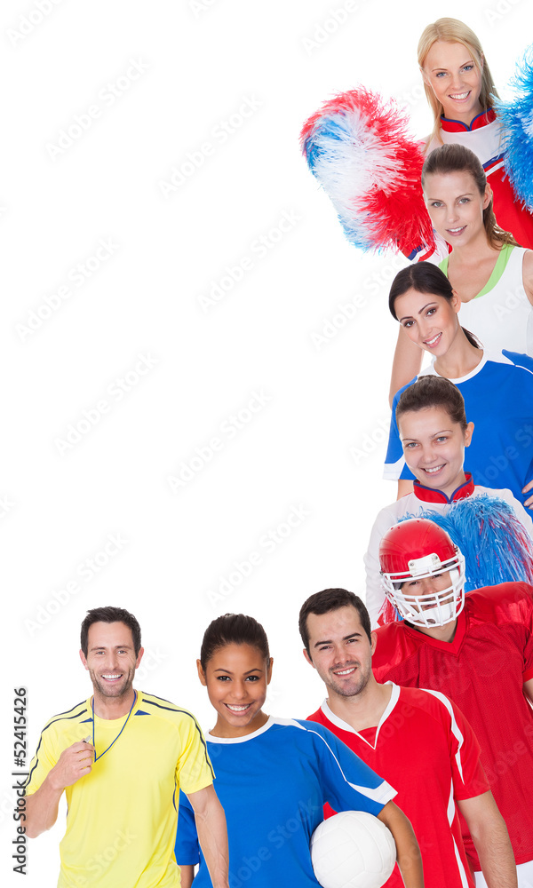 Fototapeta premium Large group of sports people