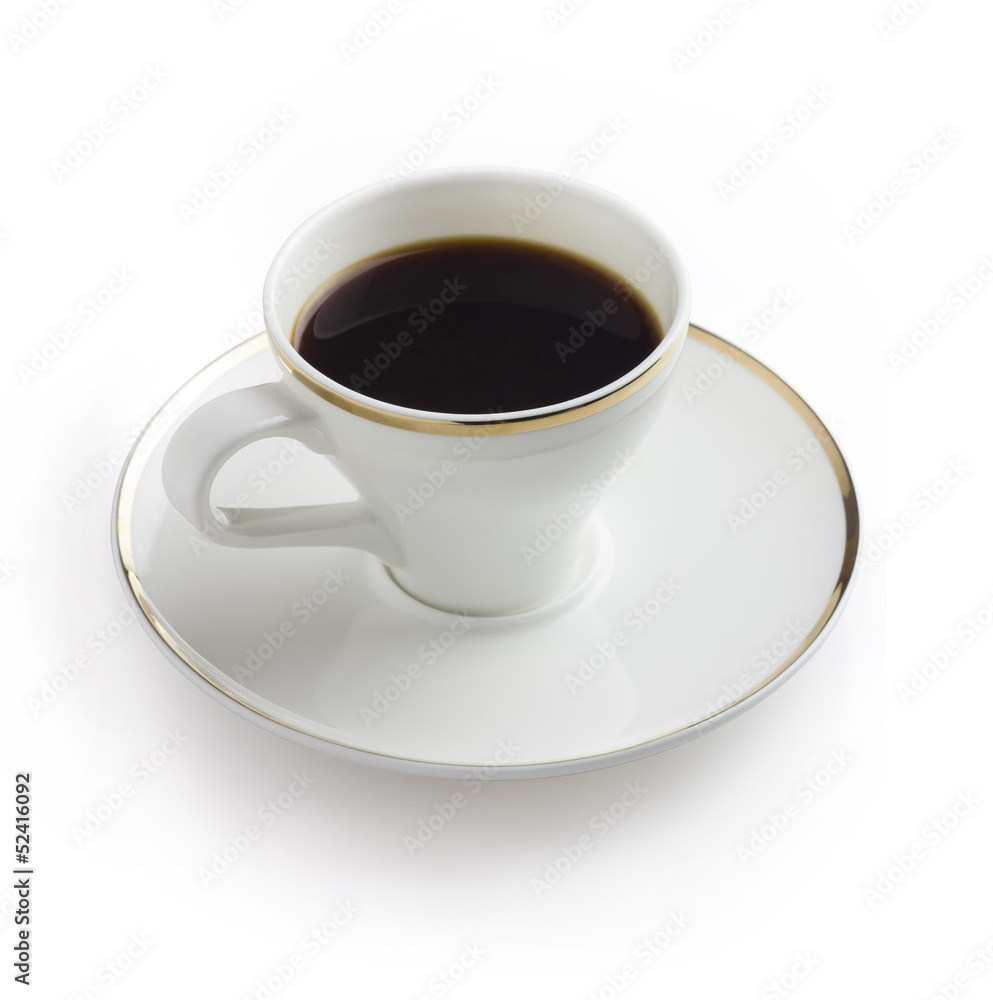 black coffee with clipping path black coffee with clipping path