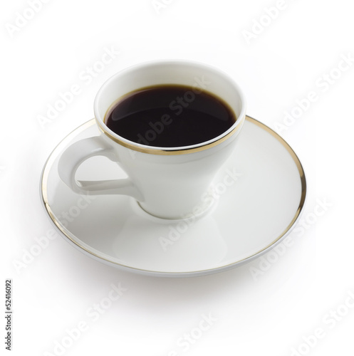 black coffee with clipping path