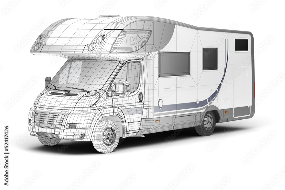 Naklejka premium Wohnmobil (wire)