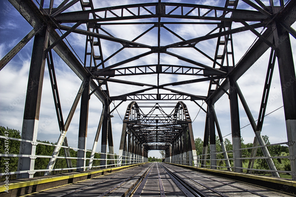 old railway on old bridge