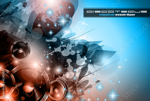 Music Club background for disco dance posters