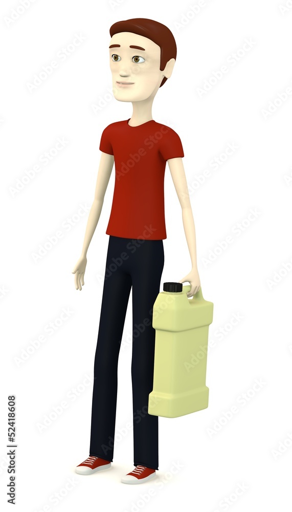 3d render of cartoon character with cleaner 3d render of cartoon character with cleaner