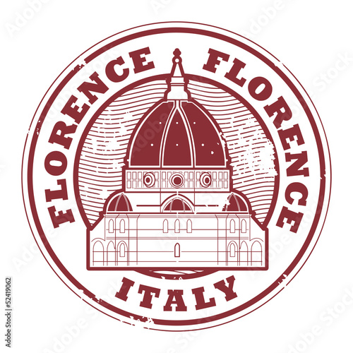 Grunge rubber stamp with words Florence, Italy inside, vector