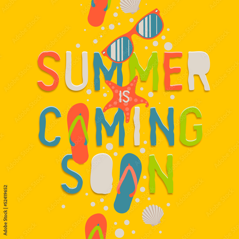 Summer coming soon, creative graphic background