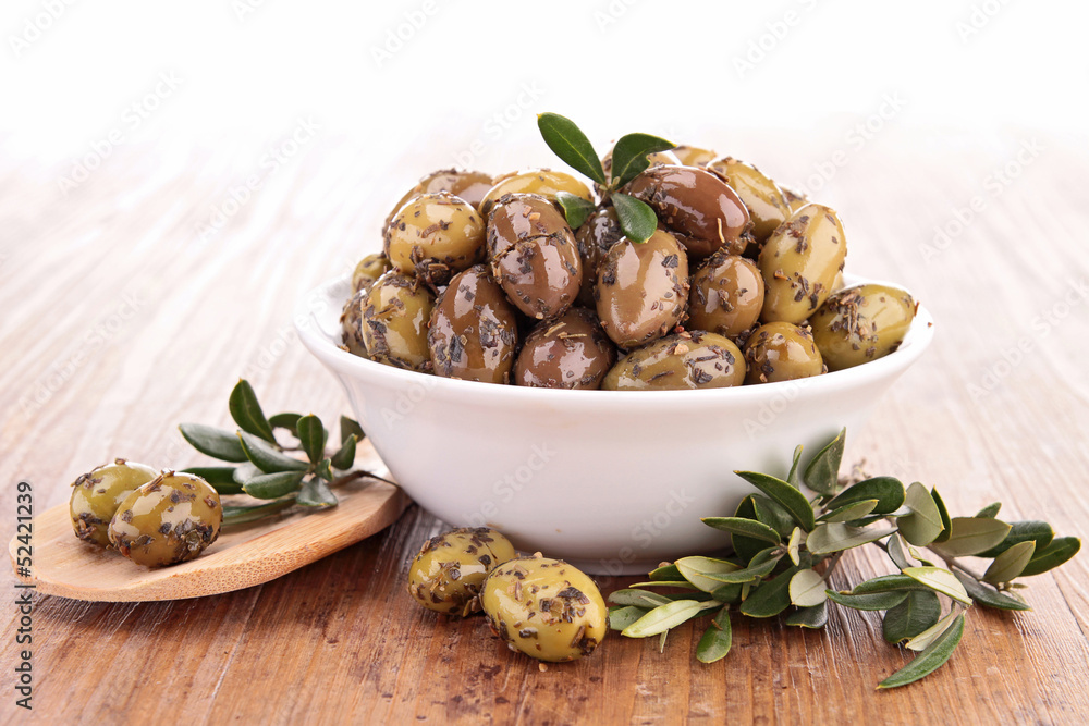 bowl of olives bowl of olives