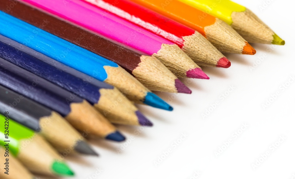 Color pencils isolated on white background Color pencils isolated on white background