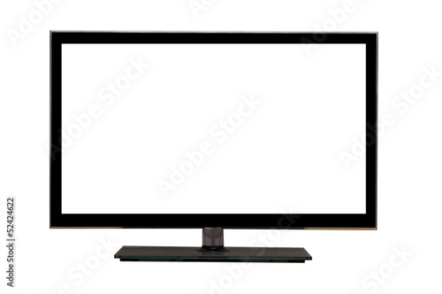 lcd tv on white background