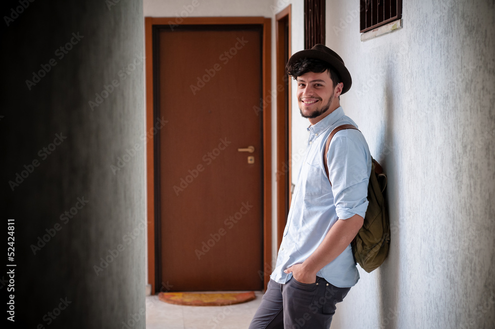 hipster young man posing