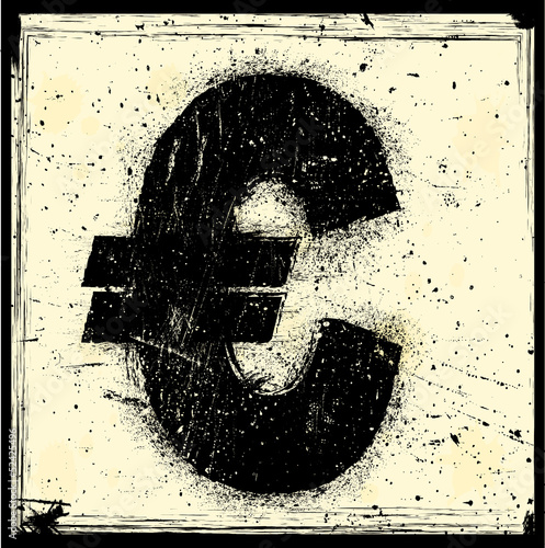 Grunge money symbol