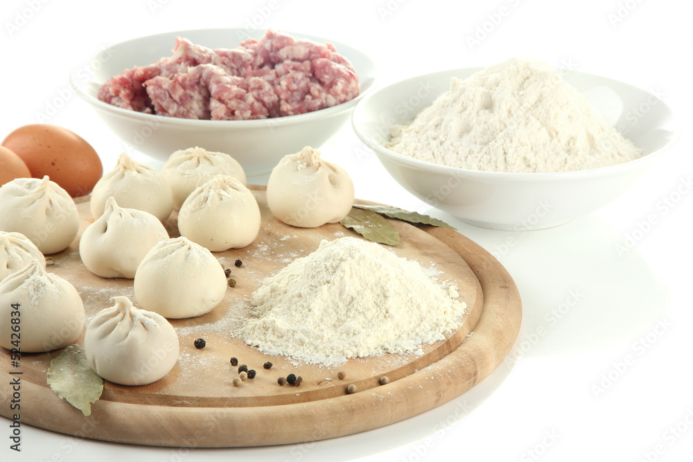 Raw Georgian khinkali Raw Georgian khinkali