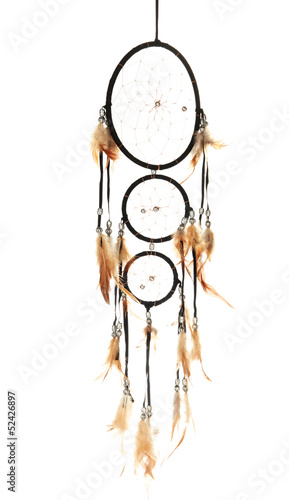 Beautiful dream catcher  isolated on white