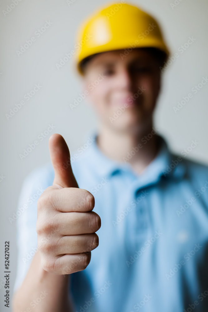 Man holding his thumb up Man holding his thumb up
