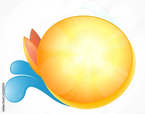 Summer symbol abstract background