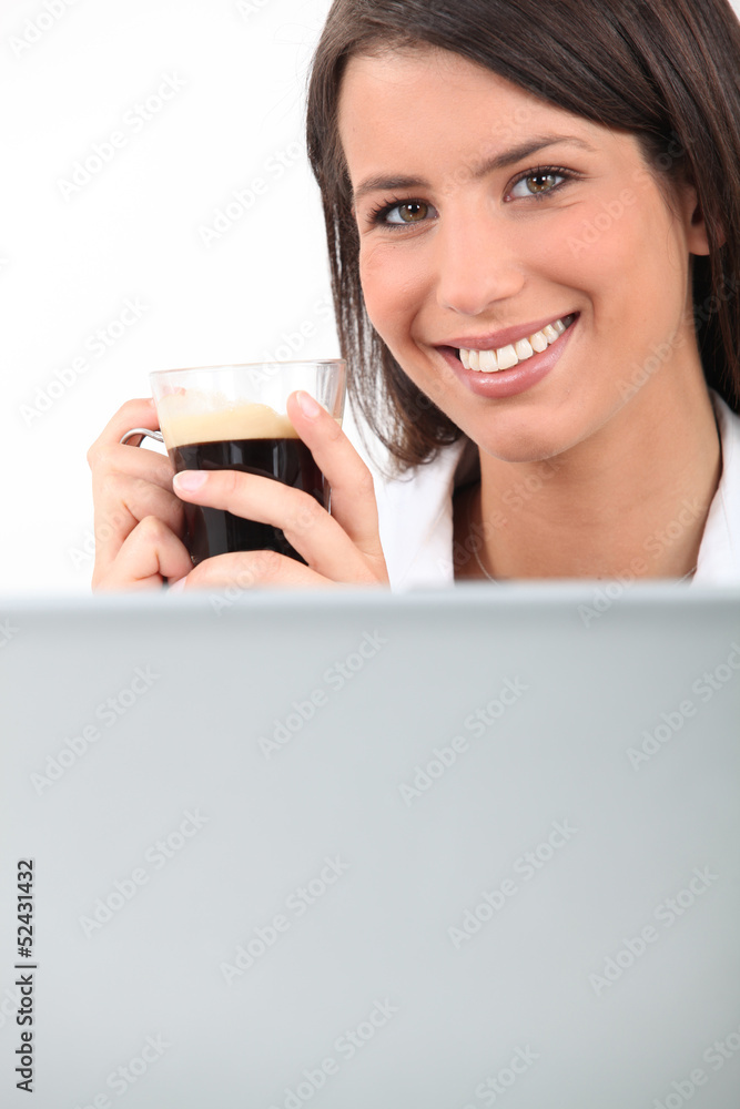 Young woman drinking coffee Young woman drinking coffee