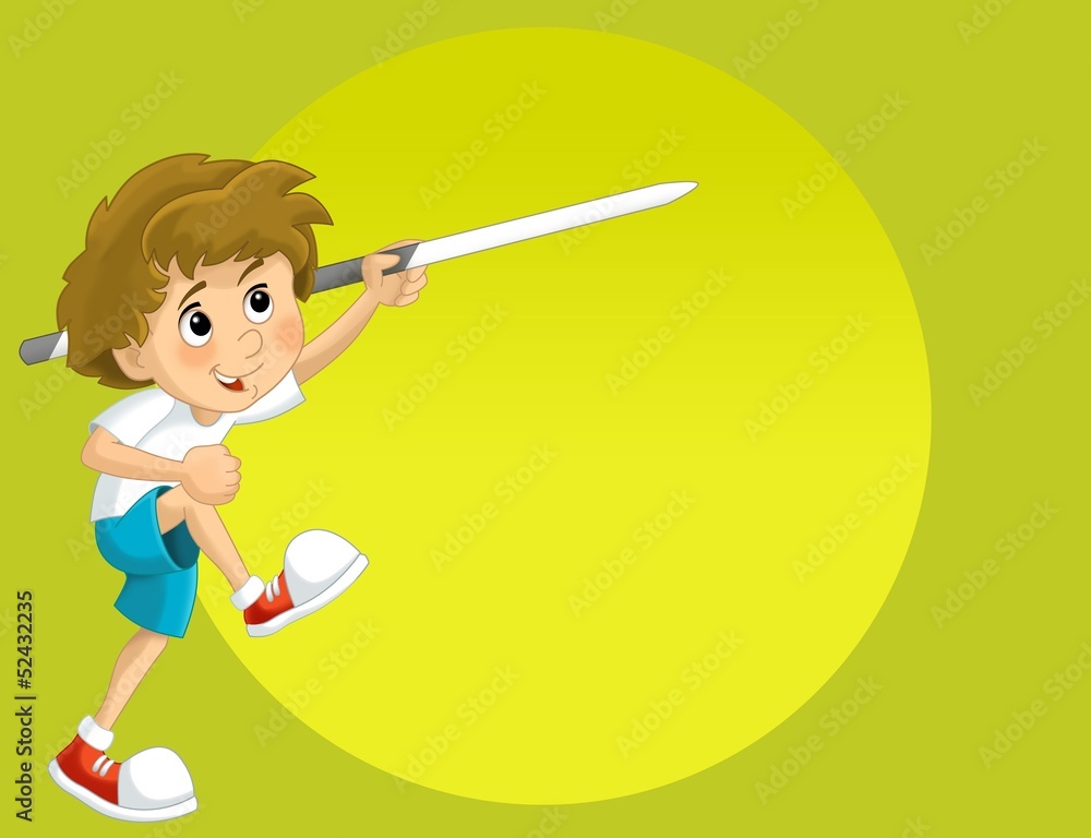 Children and sport - training - illustration for the kids Children and sport - training - illustration for the kids