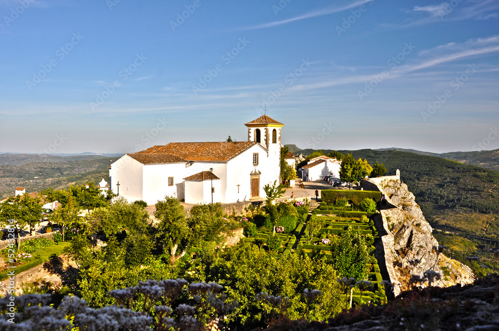 Marvao, gardens next to the Church of Santa Maria, tourism in Portugal