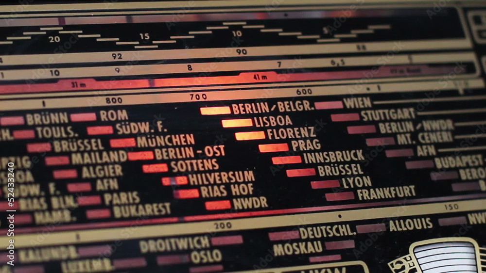 Altes Radio, Sendereinstellung Altes Radio, Sendereinstellung