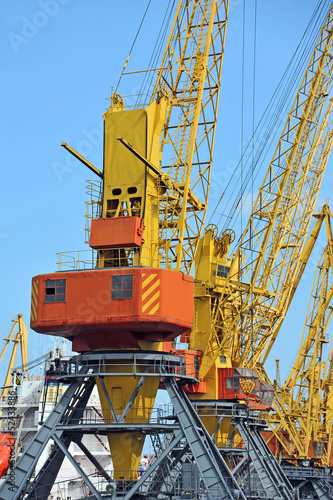 Wallpaper Mural Port cargo crane over blue sky background Torontodigital.ca