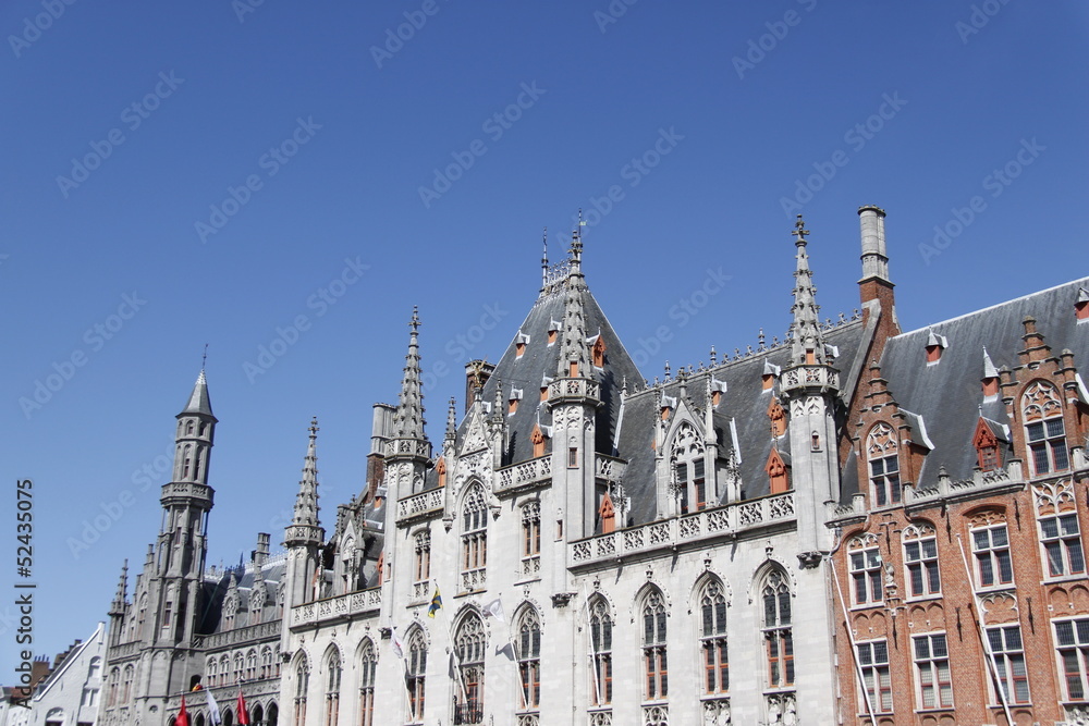 Hôtel de ville de la Grand Place à Bruges, Belgique