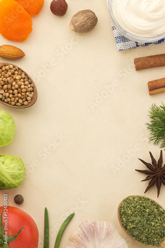 spices background and food