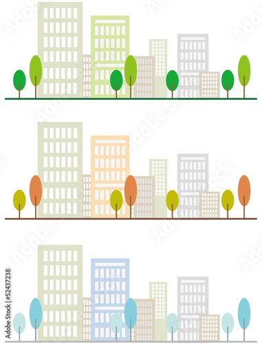 オフィス街（季節）