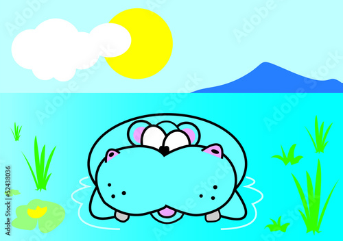 hippopotame,animal,afrique,faune,flore,personnage,humour,