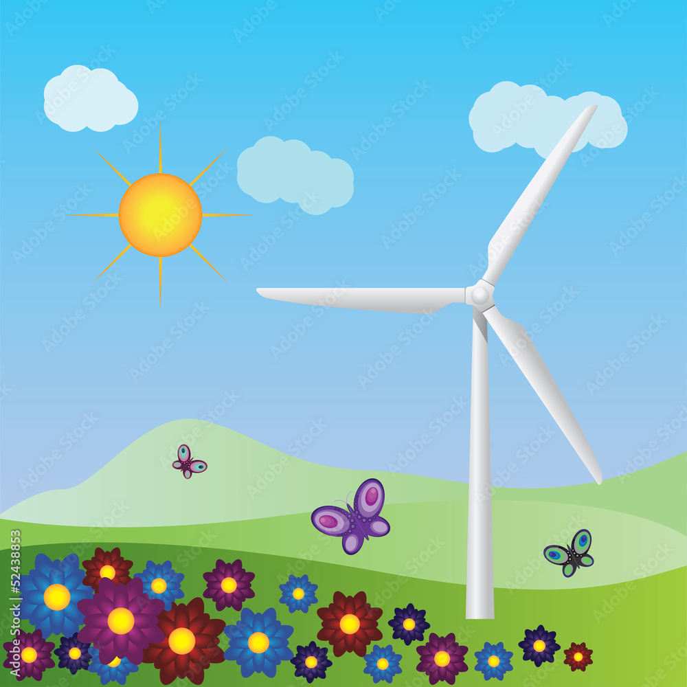 Wind turbine landscape Wind turbine landscape