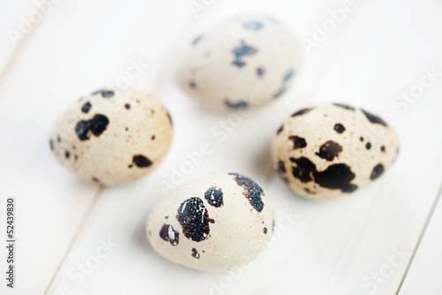 Ingredients: quail eggs on wooden boards