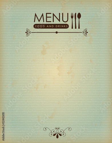 food menu vintage