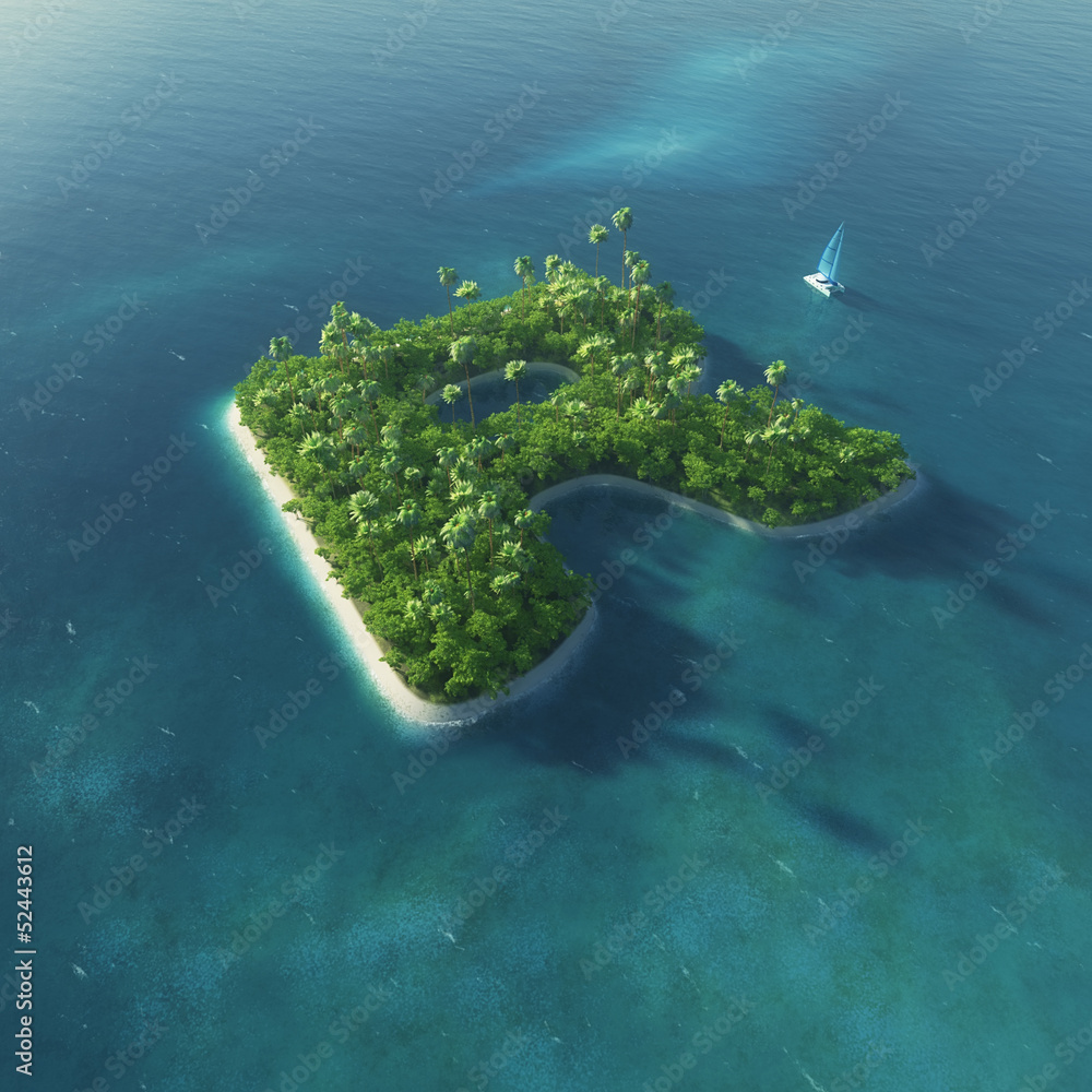 Island Alphabet. Paradise tropical island in form of letter R Stock ...