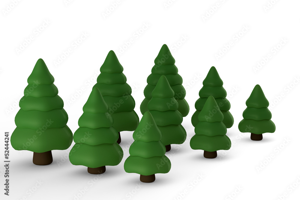Fototapeta premium Cartoon forest