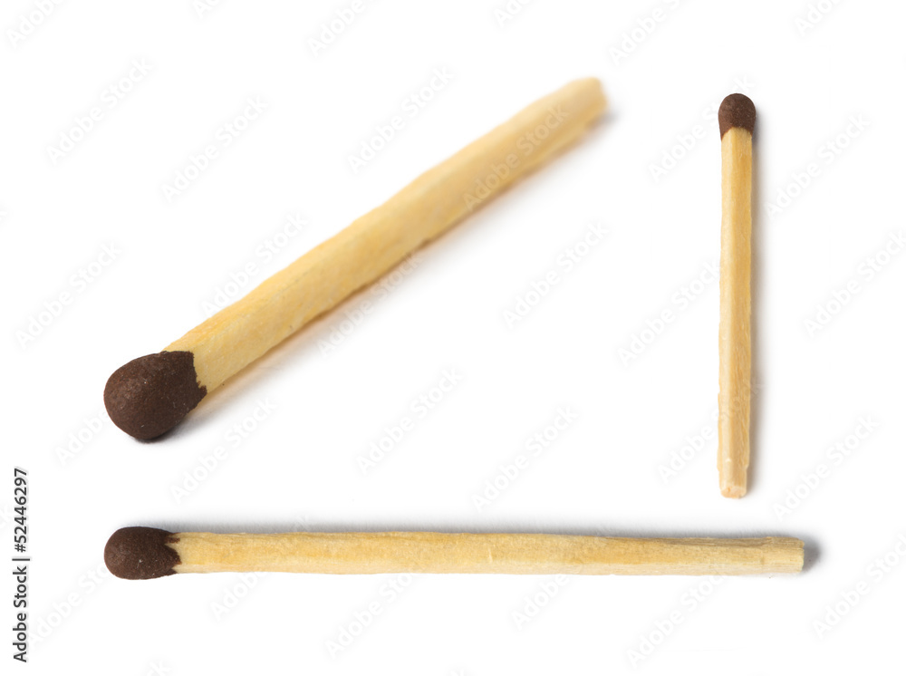 Set of matchsticks white isolated Set of matchsticks white isolated