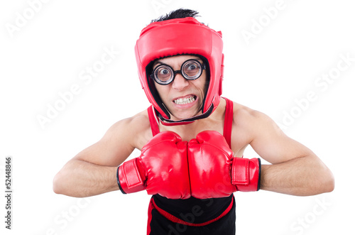 Funny boxer isolated on the white background © Elnur