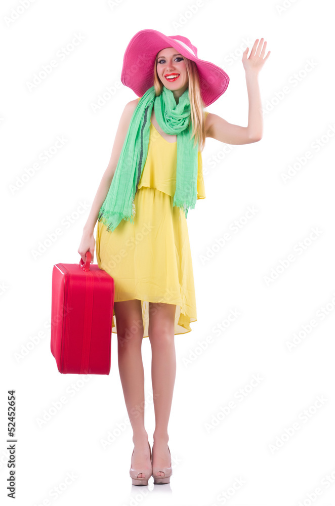 Young woman preparing for vacation