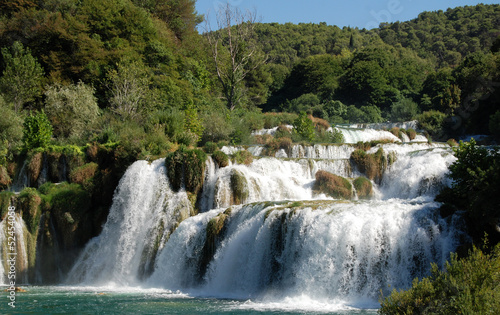 Waterfalls on Krka river. Dalmatia  Croatia.