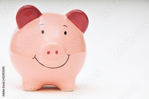 Smiling Pink Piggy Bank