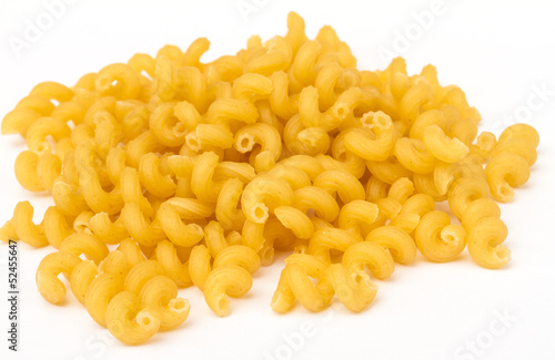 italian pasta (macaroni) isolated on white background