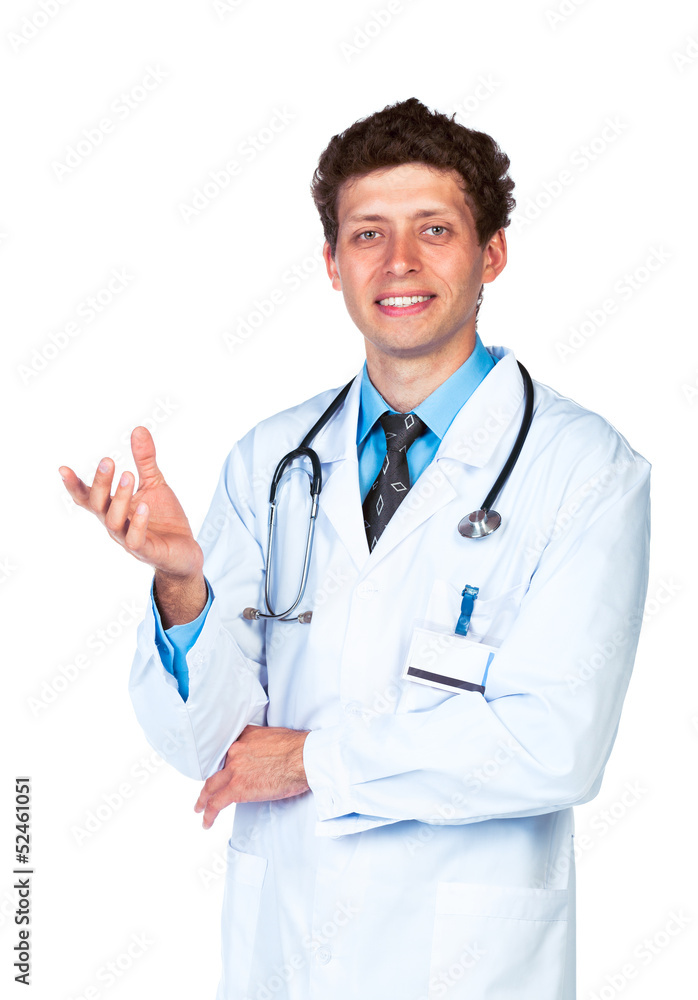 Portrait of the smiling doctor on a white background Portrait of the smiling doctor on a white background